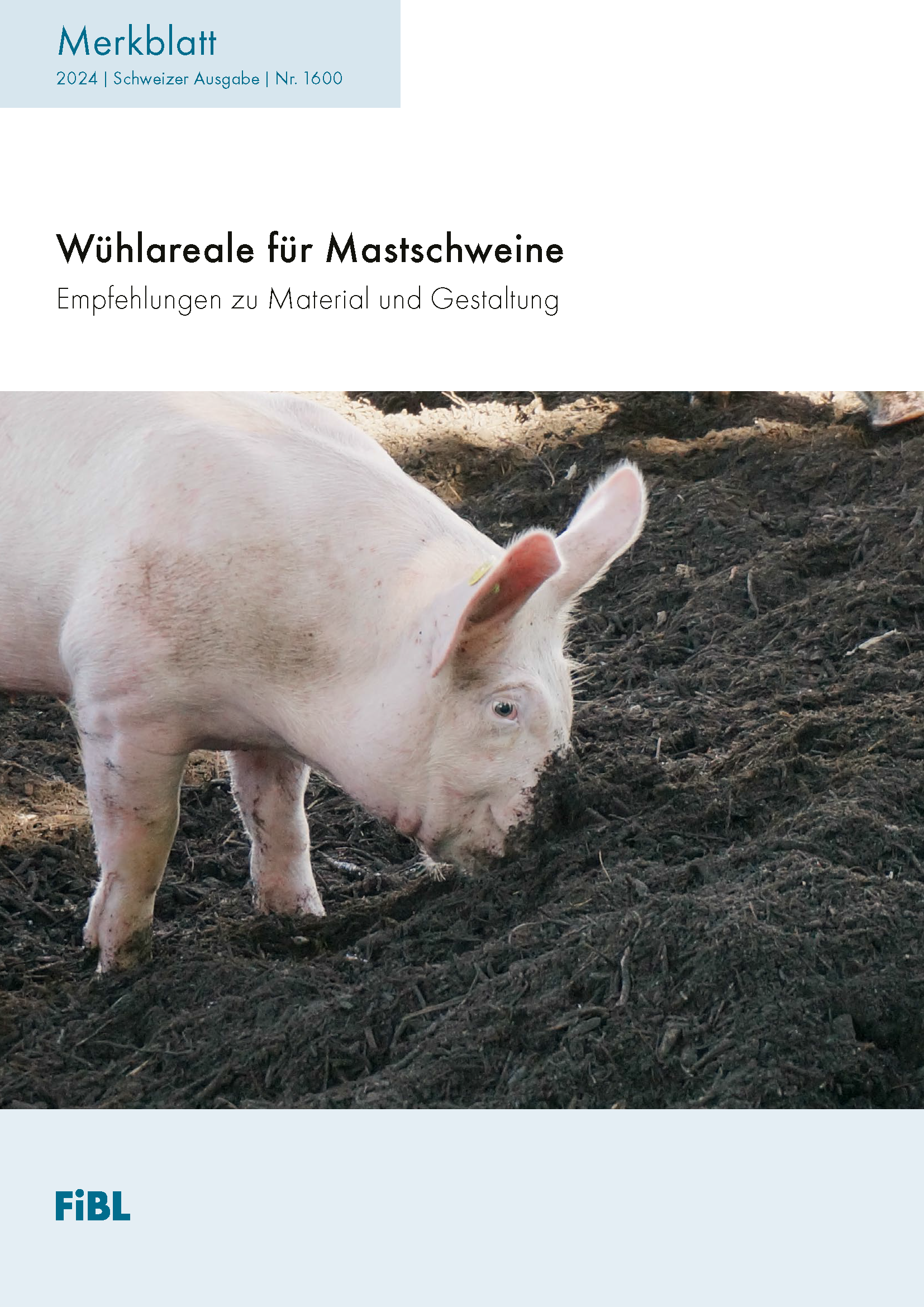 Wühlareale für Mastschweine